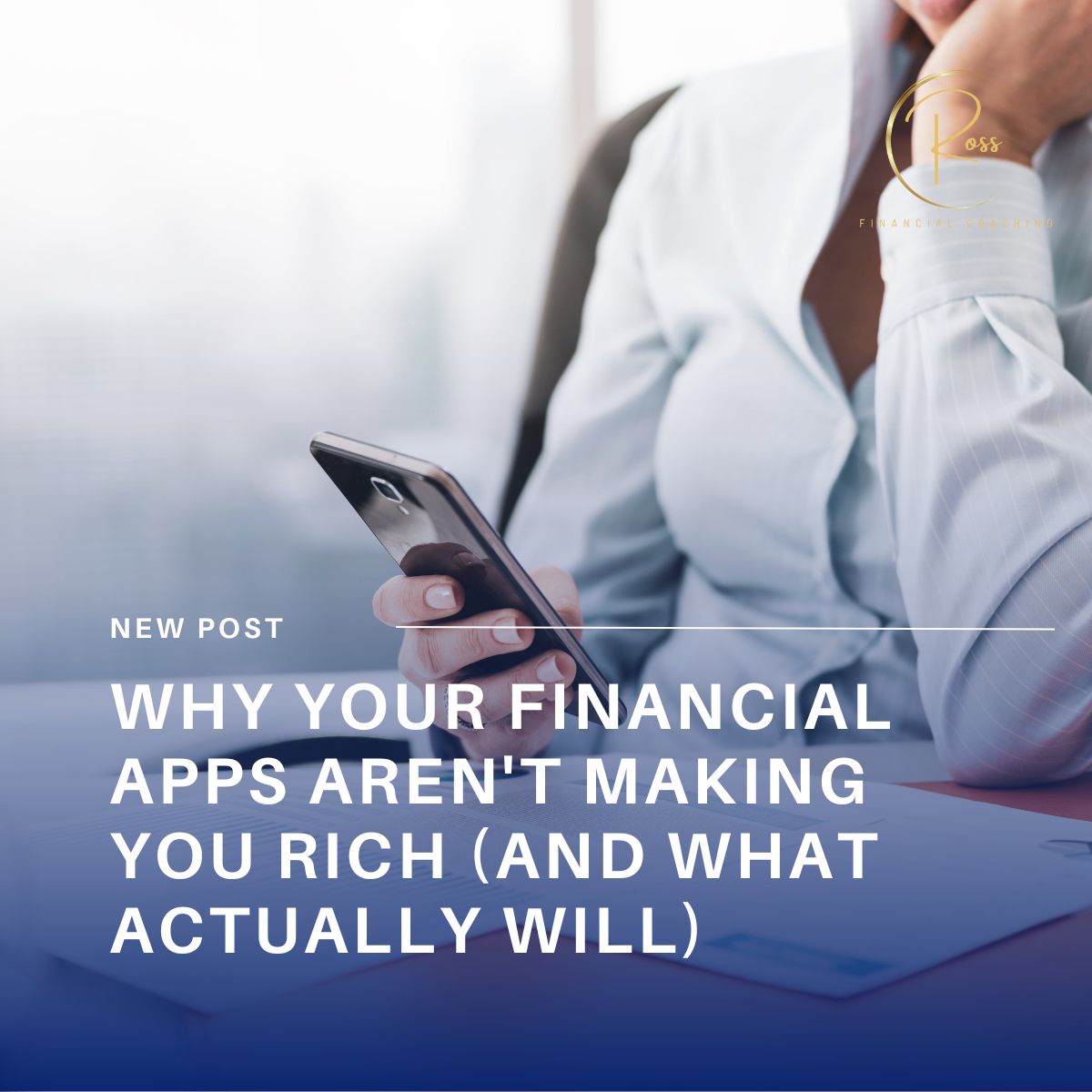 Woman watching financial mobile apps looking disappointed