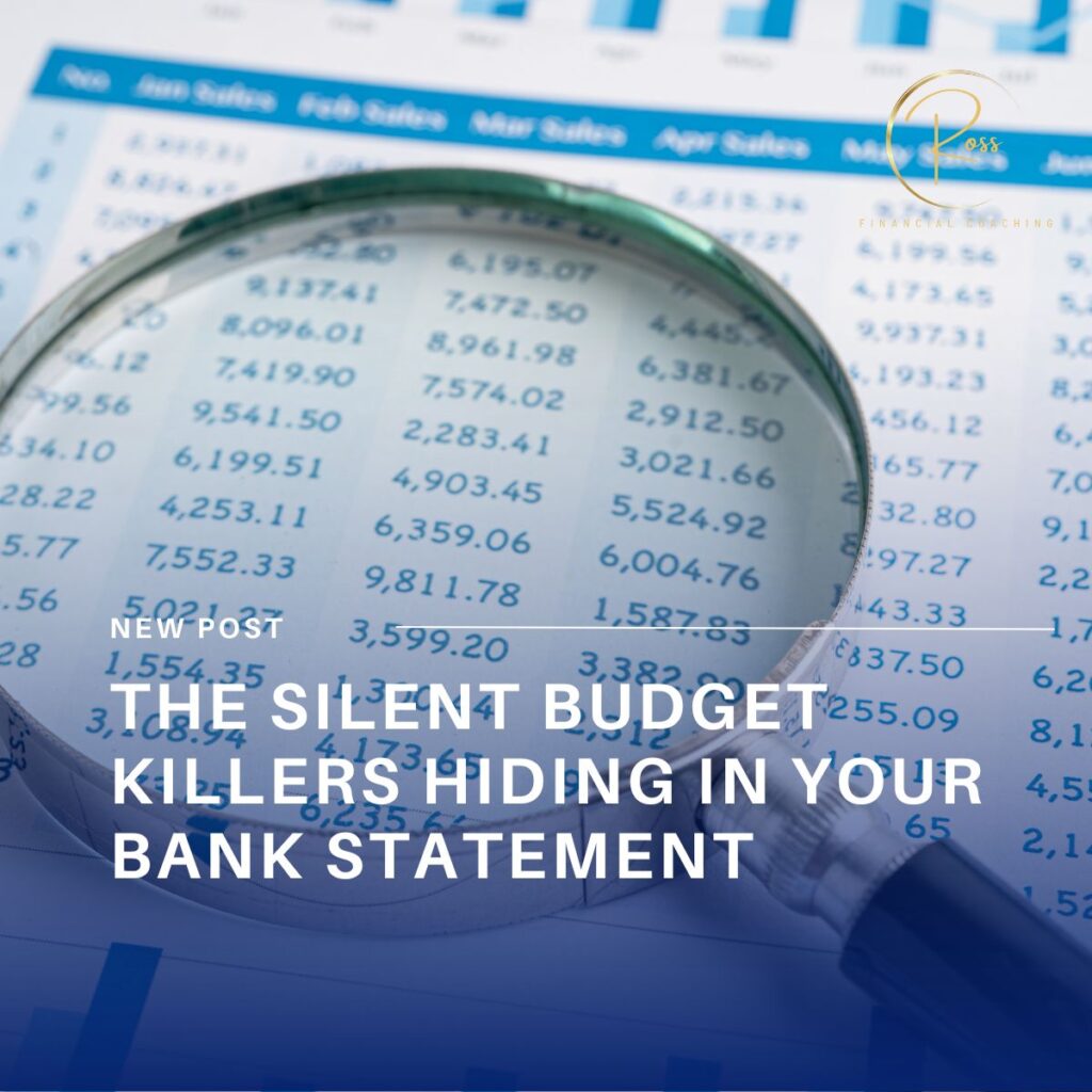 Bank statement analysis revealing hidden subscription expenses