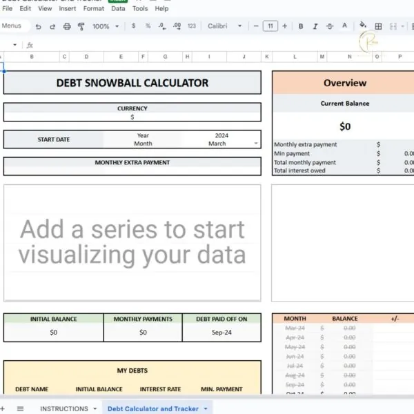 Debt Calculator Sample Excel