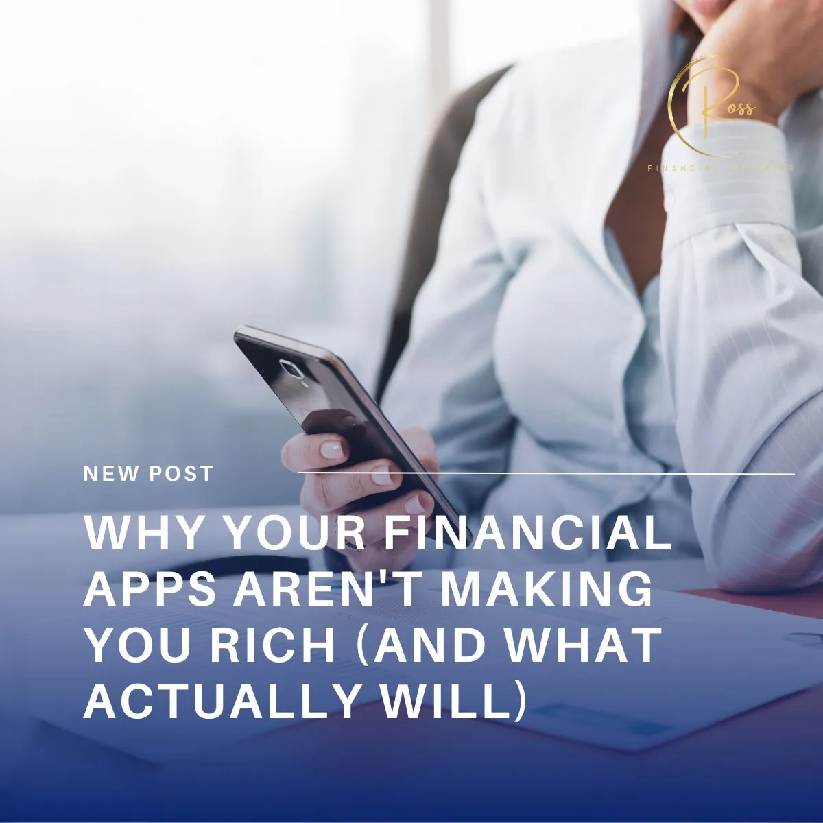 Woman watching financial mobile apps looking disappointed